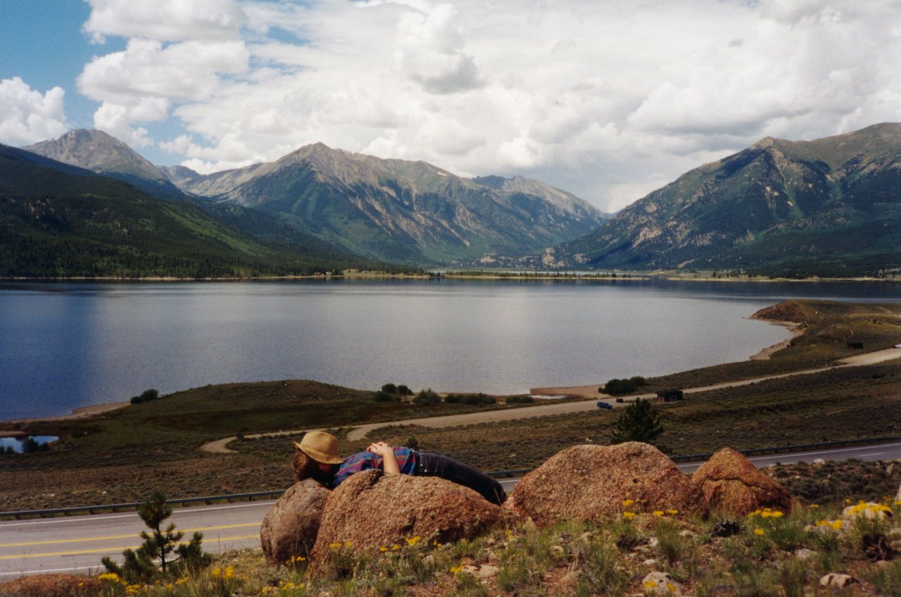 Trip to Leadville and Twin 8-15-98 Adrian asleep on the rock